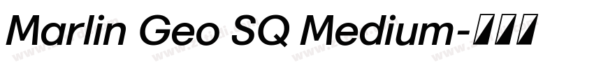 Marlin Geo SQ Medium字体转换